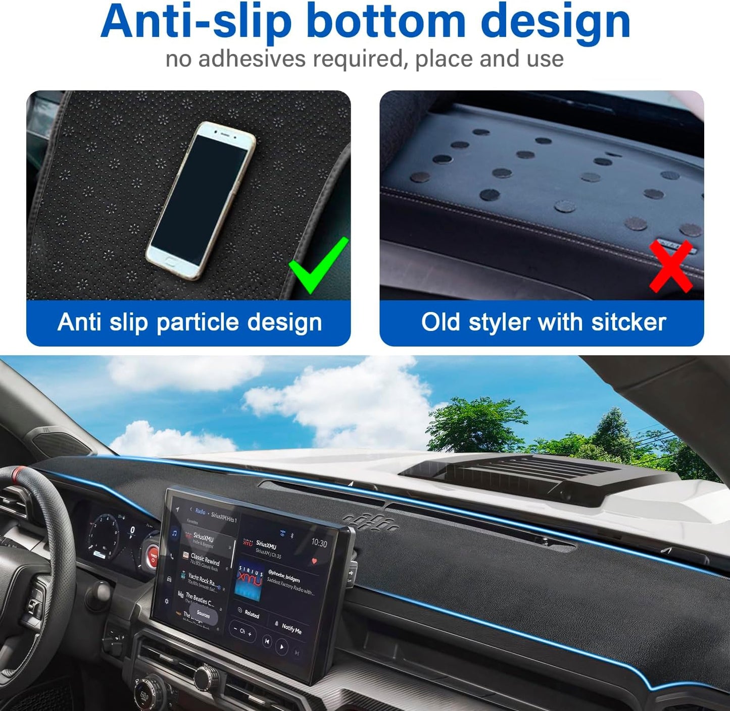 Funda salpicadero Toyota Tacoma antiderrap gris
