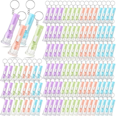 150 Pzas Linterna Llavero Led Portátil Color Surtido