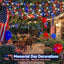 Guirnalda luces rojas blancas azules 33pies 100LED impermeable