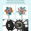 Molinillo viento solar metal patio estaca decoración