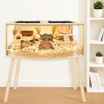 Jaula hámster madera 48x20x20pulg con soporte piernas