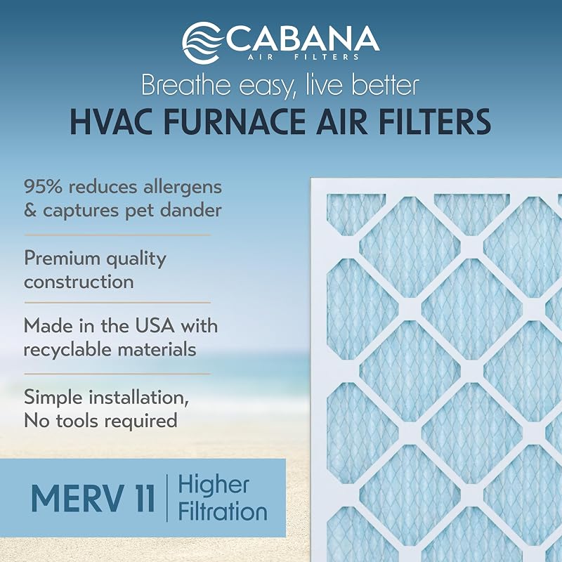 6 Filtros Aire MERV 11 para Horno CA 12x20" Hogar Oficina