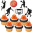 24 Pzas Decoración Cupcakes Baloncesto Temática Deportiva