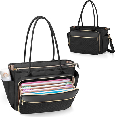 Bolso profesora lona bolsillo acordeón 15.6pulg negro