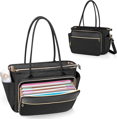 Bolso profesora lona bolsillo acordeón 15.6pulg negro