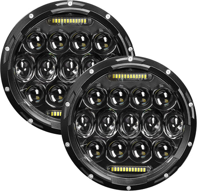 Faro LED H6024 7pulg negra compatibles Jeep Chevy Ford Mazda