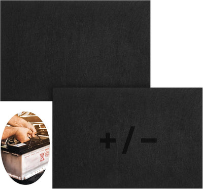 2 Pzas Alfombrilla Absorbente Ácido Batería Negro 8x12pulg