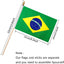 Banderas mano brasileñas 5x8pulg pack 12