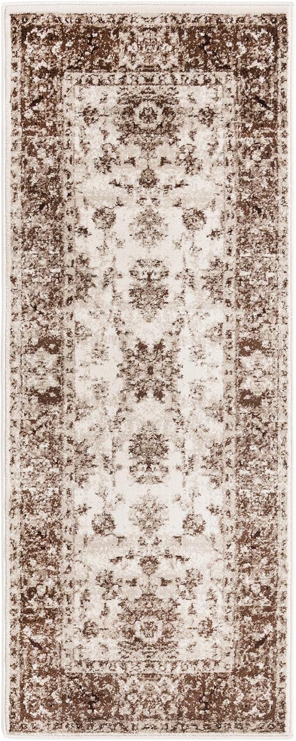 Alfombra área Rushmore Collection 2x5ft 1pulg crema