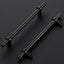 25 Manijas Gabinete Cocina 8-4/5" Acero Inox Negro