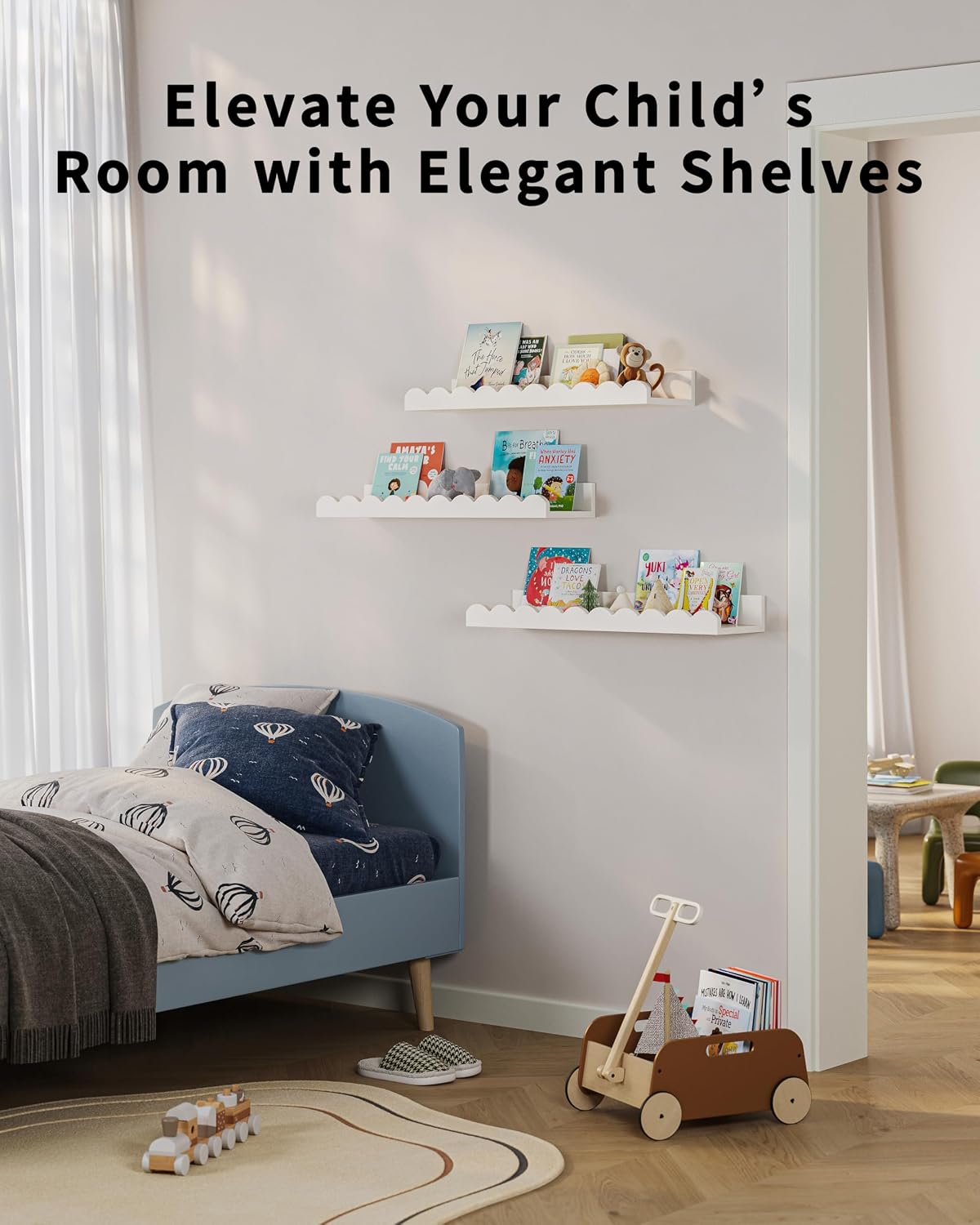 3 Pzas Estante Libros Niños Decoración Guardería
