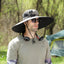 Sombrero ala ancha UPF50 impermeable transpirable hombre