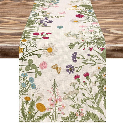 Cubierta mesa floral vintage rectangular decorativa