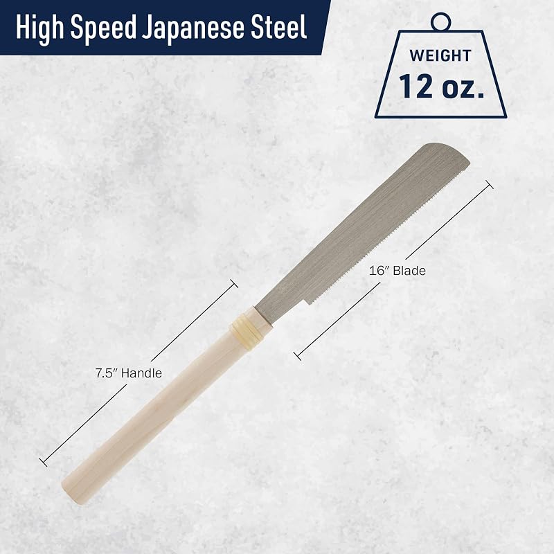 Sierra mano japonesa 16" corte transversal madera