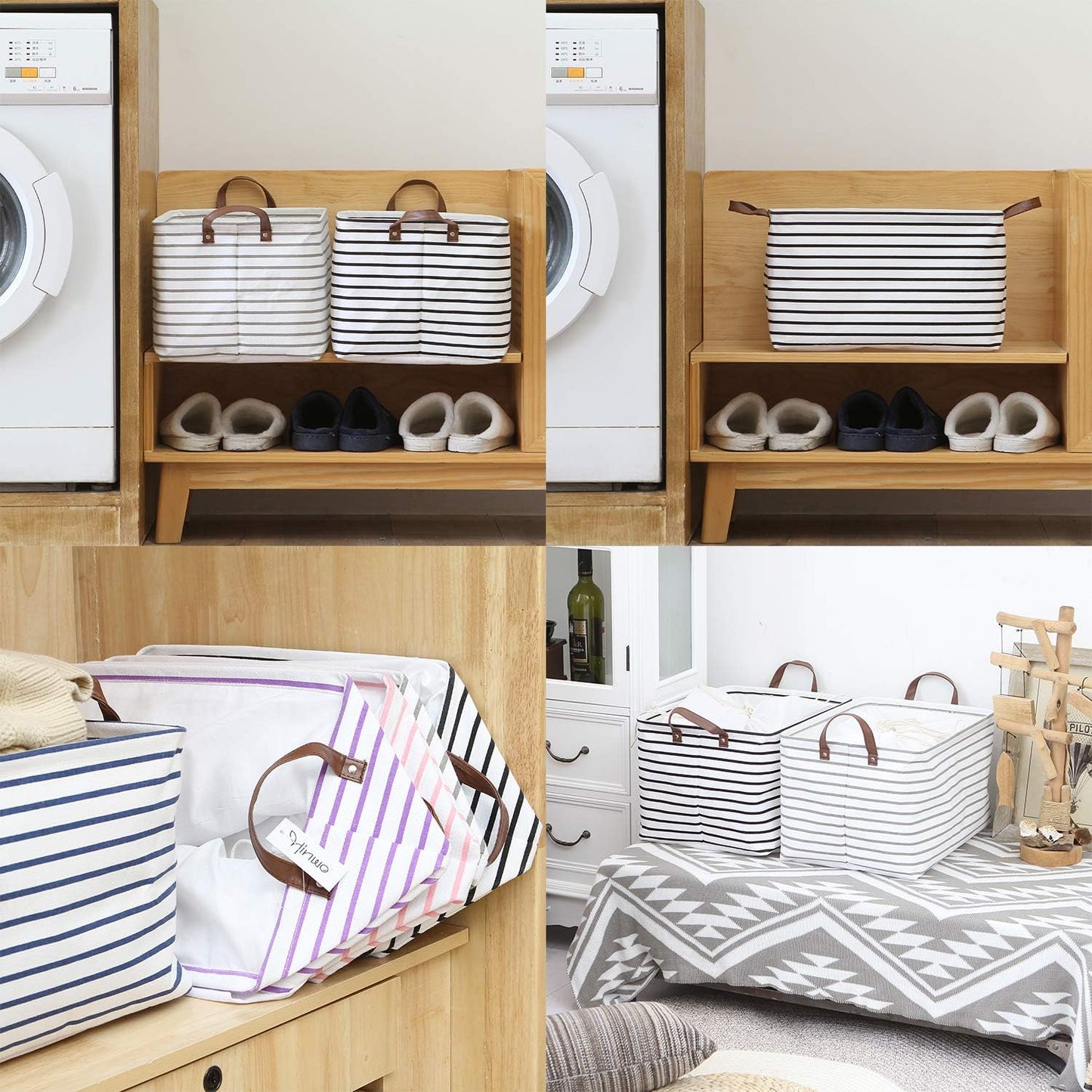 Bolsas almacenamiento 31L plegables con asas ropa