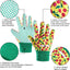 Guantes jardinería niños 6-9 años poliéster patrón floral