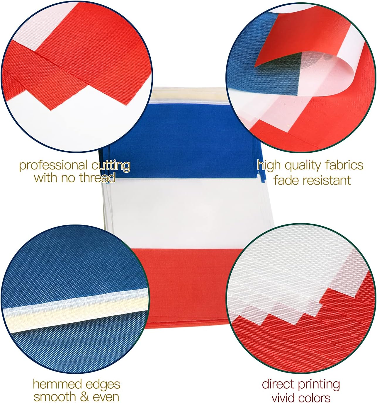 Bandera Francia 14 Julio 38 Banderas 33pies Decoración Patriótica