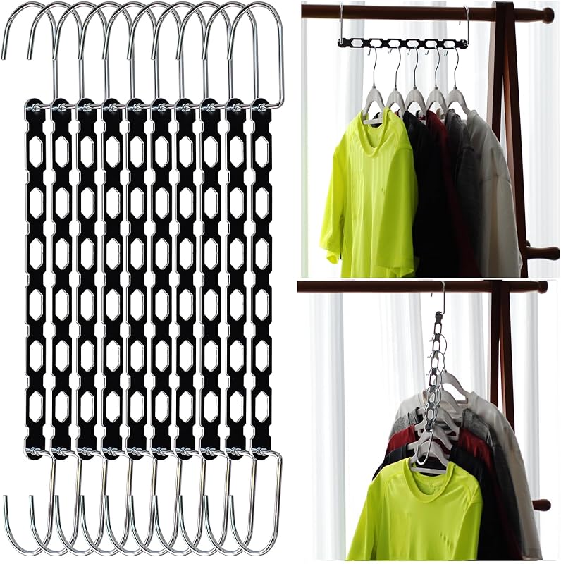 Perchas plegables metal mágico 10 pzas dormitorio universitario