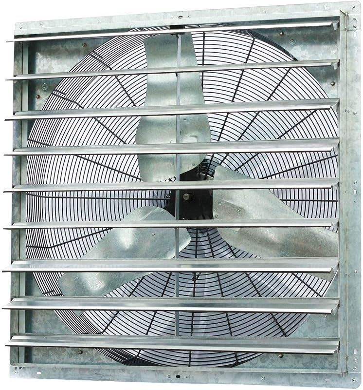 Ventilador pared aluminio plateado 36"
