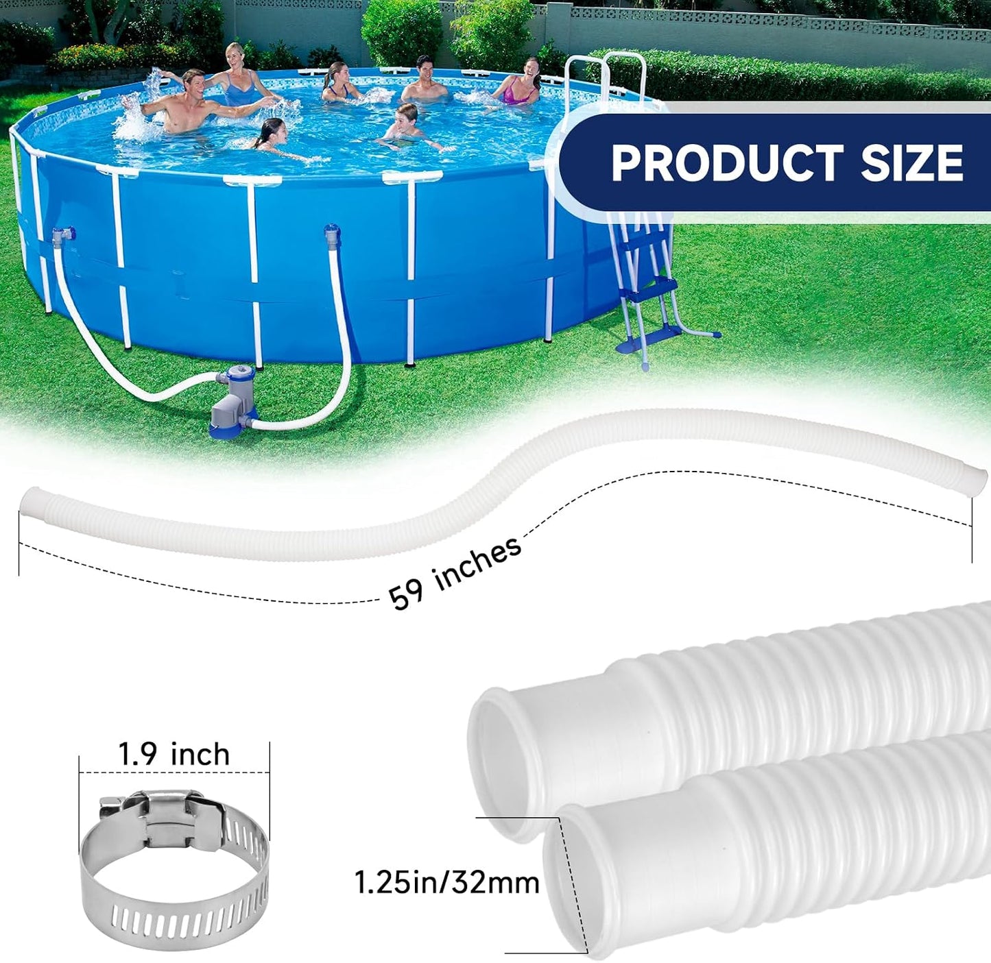 Mangueras piscina 1.25x59" comp Intex 607/637 2pzas