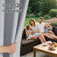 2 Cortinas impermeables exteriores 52x84pulg gris claro