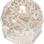 Caja doble anillo boda propuesta cristal blanco vintage