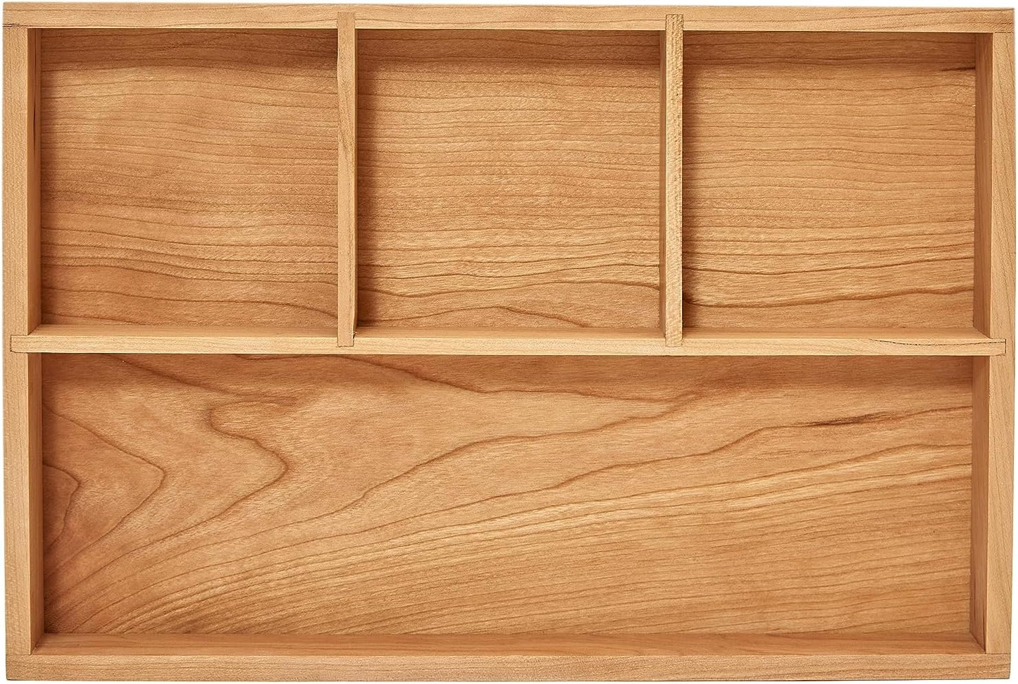 Bandeja organizadora madera nogal negro caja escritorio