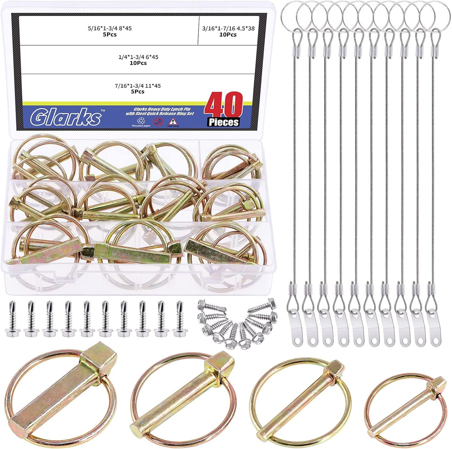 Set 50 pasadores linchamiento acero inox 304