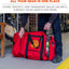 Bolsa poliéster con correa hombro y bolsillo casco