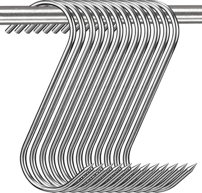 12 Ganchos Carne Acero Inox 5" para Colgar Carne