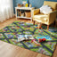 Alfombra infantil 5x7ft mapa interactivo antideslizante