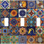 Placa de interruptor talavera decorativa 3 vías