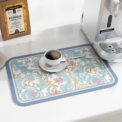 6 Manteles PVC con flores 12x17pulg para comedor y cocina