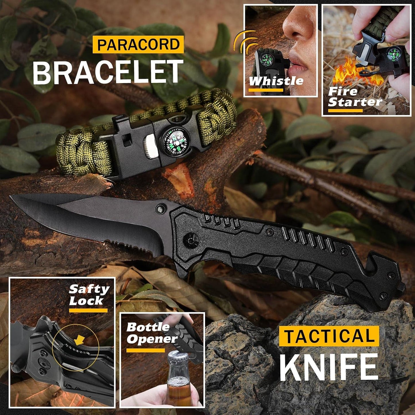 Kit supervivencia 14en1 regalo hombre pesca camping