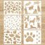6 Plantillas Pared 14pulg Estampado Huellas Animal