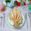Set 24 Servilletas Doradas Satén 17x17pulg y Metal Floral Bodas