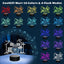 Set batería lámpara LED 3D 16 colores control remoto