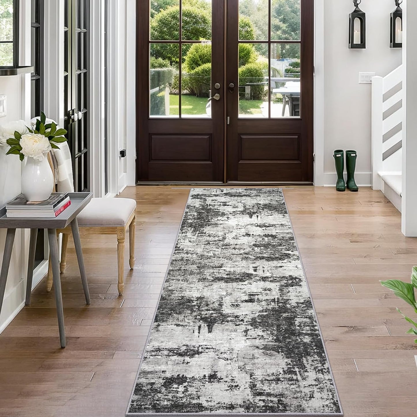 Alfombra pasillo 2'6''x8' lavable antiderrap suave
