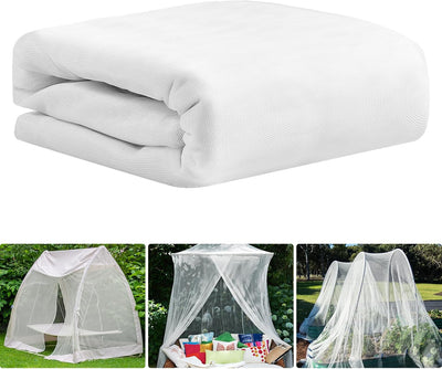 Mosquitera jardín 78x10 pies malla blanca 3x24m