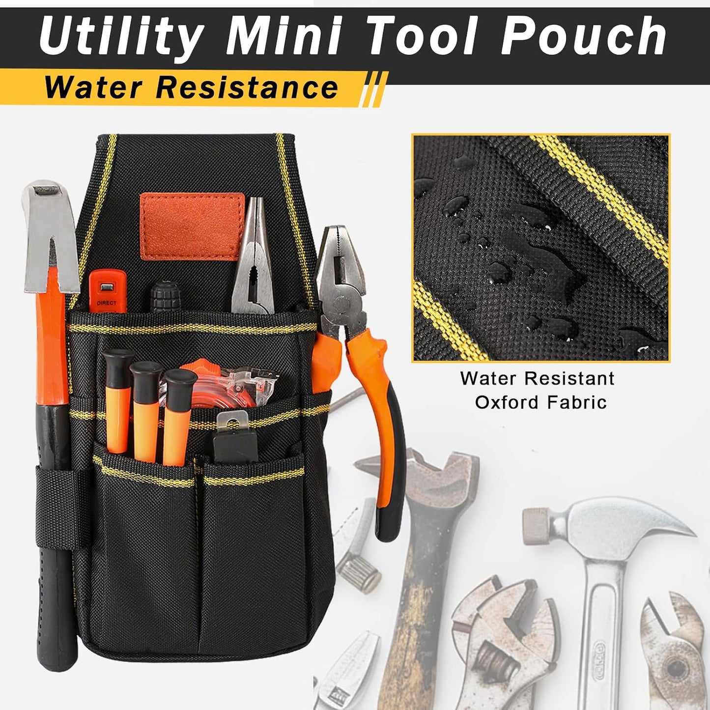 Bolsa herramientas electricista con cinturón 6 bolsillos