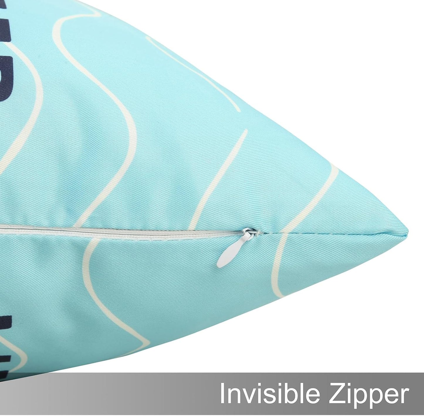 2 Pzas Fundas Almohada Impermeables Azules 20x20"