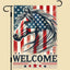Bandera patriótica caballo 4 de Julio 12x18pulg