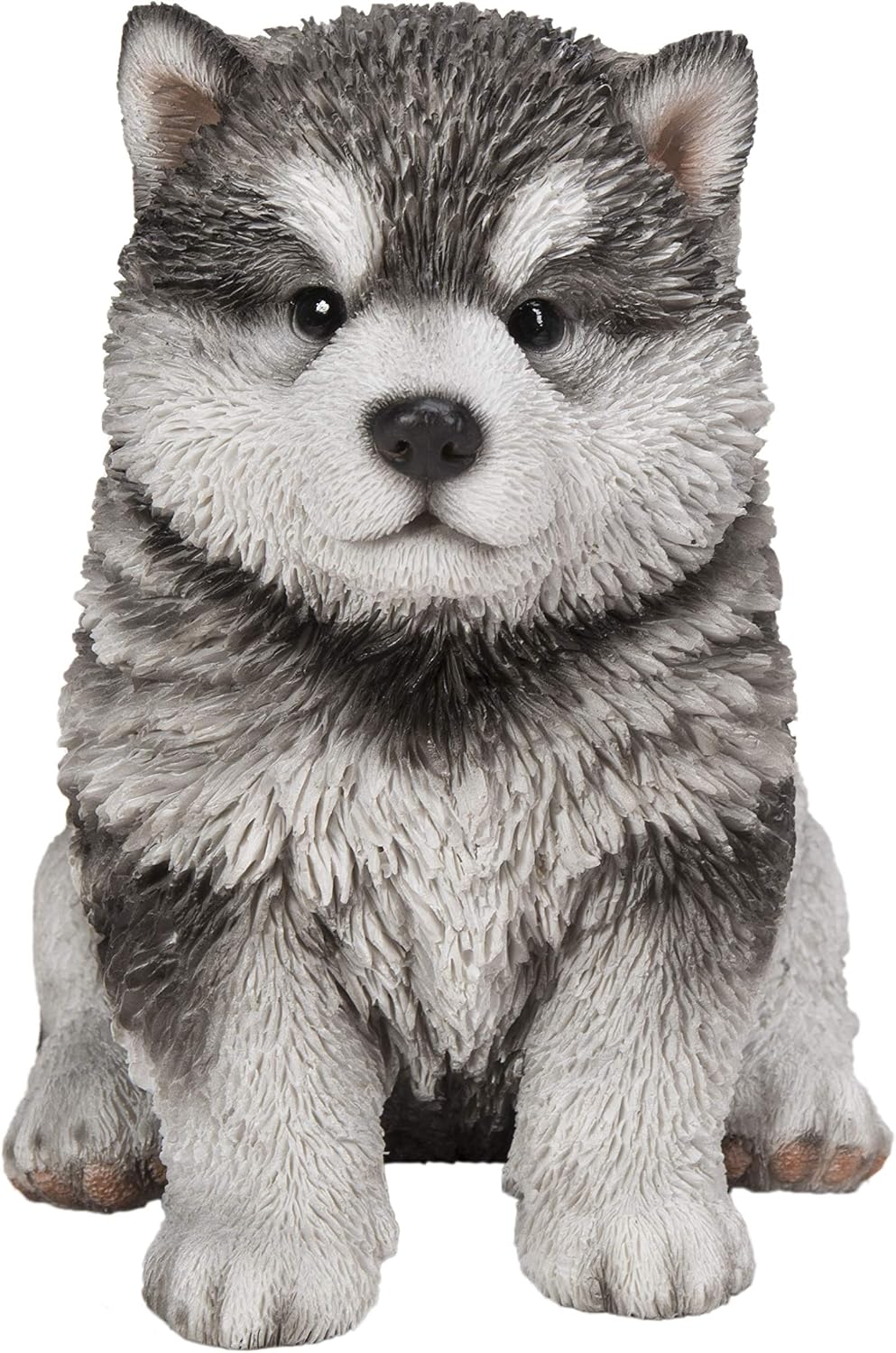 Estatua Malamute sentada para cachorros marrón