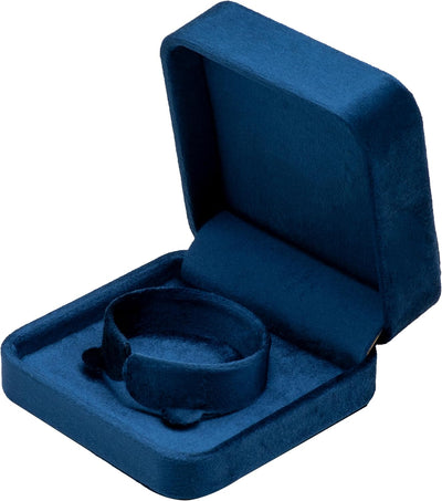 Caja terciopelo para pulseras soporte organiz. azul