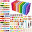 Kit pinzas madera 100 colores 180 dijes resina 300 cuentas