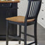 Taburete para Americana Negro de Madera Resistente
