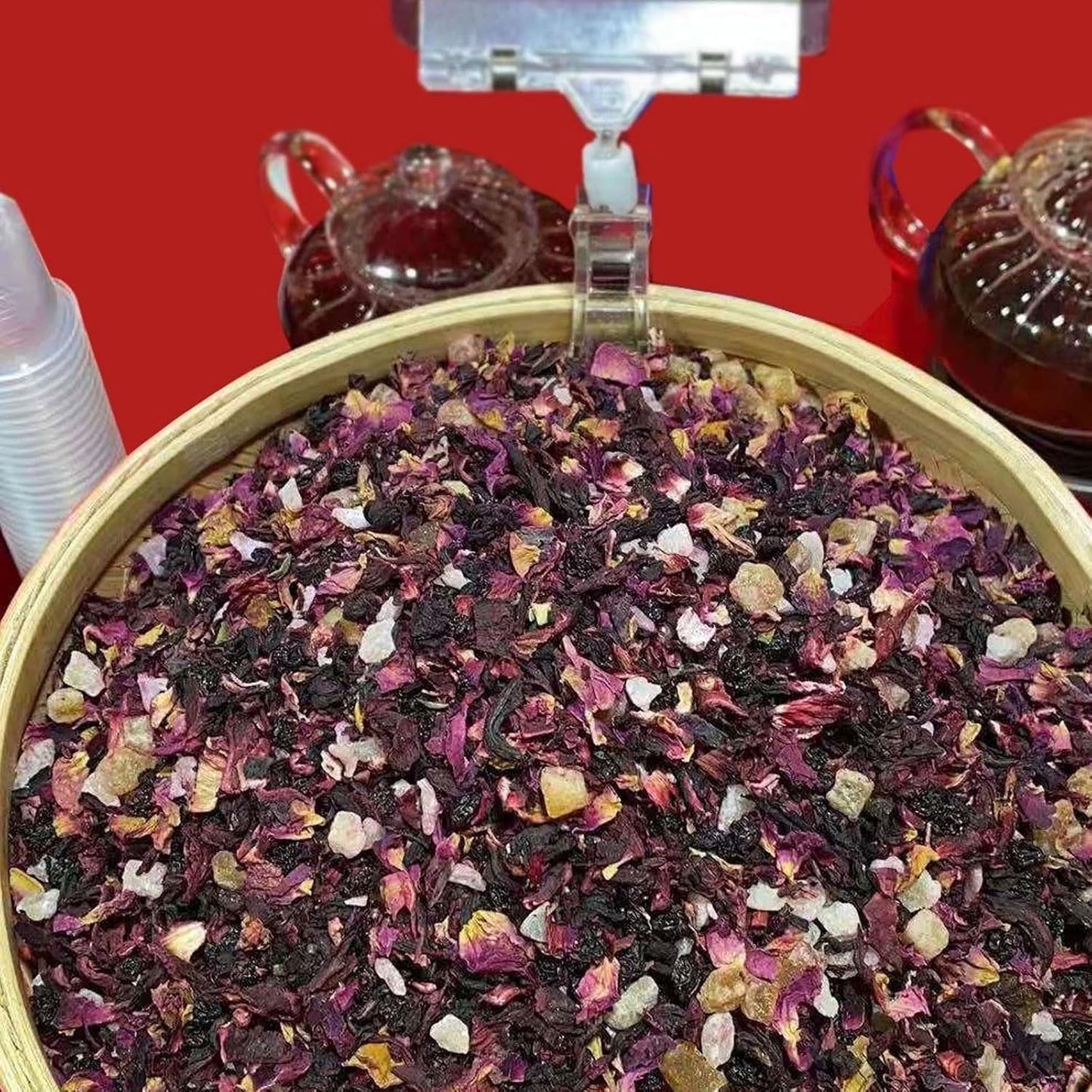 Té hoja frambuesa 5.29oz/150g té caliente y helado