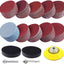 Kit 300 pzas almohadillas lijado 2pulg vástago 1/4pulg
