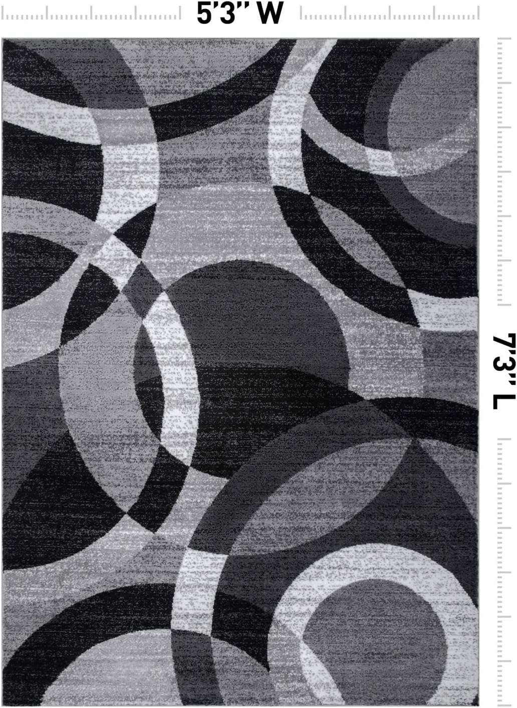 Alfombra gris geométrica para sala dormitorio oficina