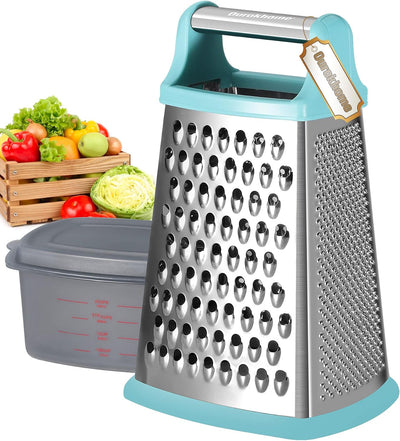 Rallador acero inox 4 lados para queso parmesano y verduras